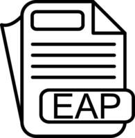 EAP File Format Line Icon vector