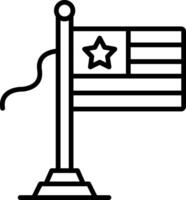 Togo Flag Line Icon vector