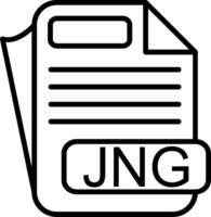 JNG File Format Line Icon vector