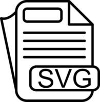 SVG File Format Line Icon vector