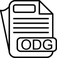 ODG File Format Line Icon vector
