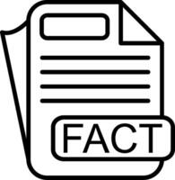 FACT File Format Line Icon vector