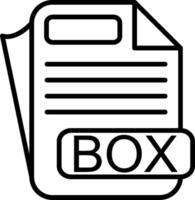 BOX File Format Line Icon vector