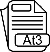 At3 File Format Line Icon vector