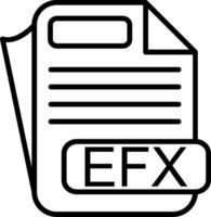 EFX File Format Line Icon vector