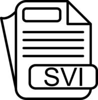 SVI File Format Line Icon vector