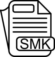 SMK File Format Line Icon vector