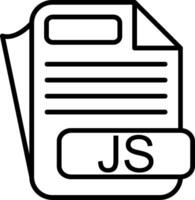 JS File Format Line Icon vector