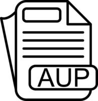 AUP File Format Line Icon vector