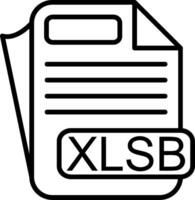 XLSB File Format Line Icon vector