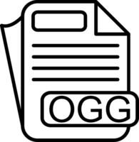 OGG File Format Line Icon vector