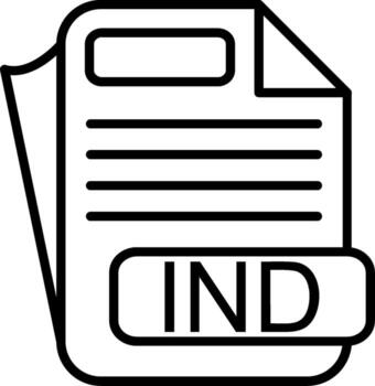 Indiana archivo formato línea icono vector