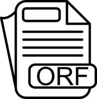 ORF File Format Line Icon vector