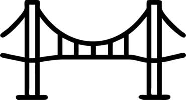 Abstract Bridge Connecting Two Points vector