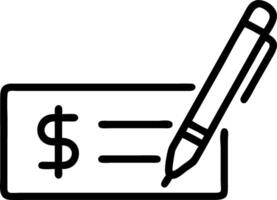Abstract checkbook and fountain pen with Financial Planning text vector