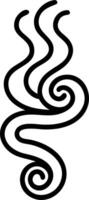 Abstract chocolate curls forming a hot cocoa swirl with Warm Cozy text vector