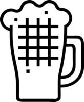 Abstract digital mesh with glowing lights forming a beer mug outline vector
