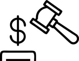 Abstract dollar sign and gavel with Financial Law text vector