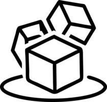 Abstract glowing cubes forming a juice glass outline vector