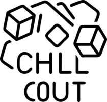 Abstract ice cubes forming a cool breeze with Chill Out text vector
