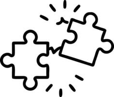 Abstract Puzzle Pieces Connecting vector