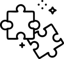 Abstract puzzle pieces with bokeh vector