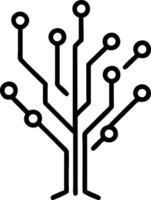 Abstract Technology Tree with Bokeh Effects vector
