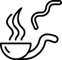 Abstract steam lines forming a tea leaf with Steamy Relaxing text vector