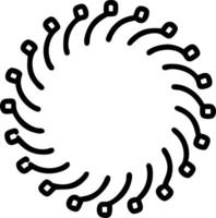Abstract tech spiral border with central copy space vector