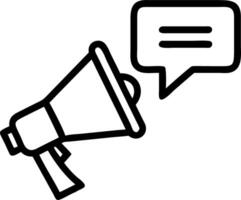 Abstract of a megaphone and speech bubble with the word Communication vector