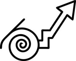 Abstract white growth spiral vector
