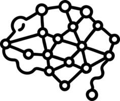 Abstract white brain neurons vector