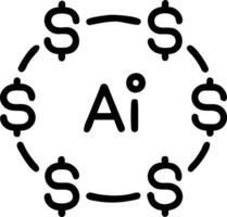 AI Automation and Dollar Flow Frame vector