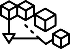 AI Blockchain with Cost Arrow vector