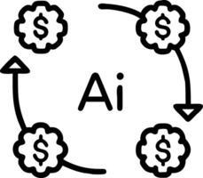 AI Automation and Cost Efficiency Frame vector