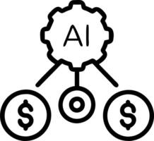 AI Automation with Budget Control Symbol vector