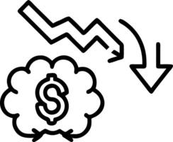 AI Brainwave with Cost Arrow vector