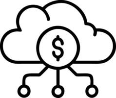 AI Cloud Technology with Financial Icon vector