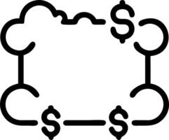 AI Cloud and Dollar Path Frame vector