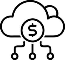 AI Cloud with Coin Symbol vector