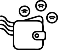 AI Digital Wallet and Coin Flow vector