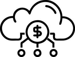 AI Financial Circuit and Dollar Flow vector