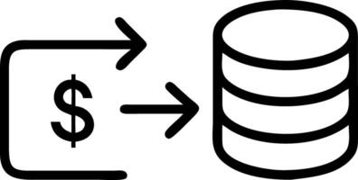 AI Data Stream and Coin vector