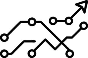 AI Financial Circuit with Growth Arrow vector