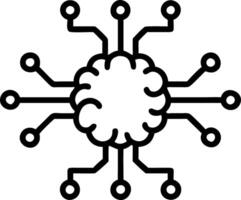 AI inspired border with neural connections framing copy space vector