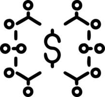 AI Machine Learning and Dollar Flow Frame vector