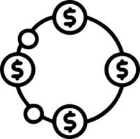 AI Fintech and Dollar Symbols Frame vector