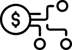 AI Powered Data Stream with Dollar Sign vector