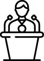 AI powered candidate hologram vector