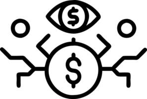 AI Predictive Analytics with Money Symbol vector